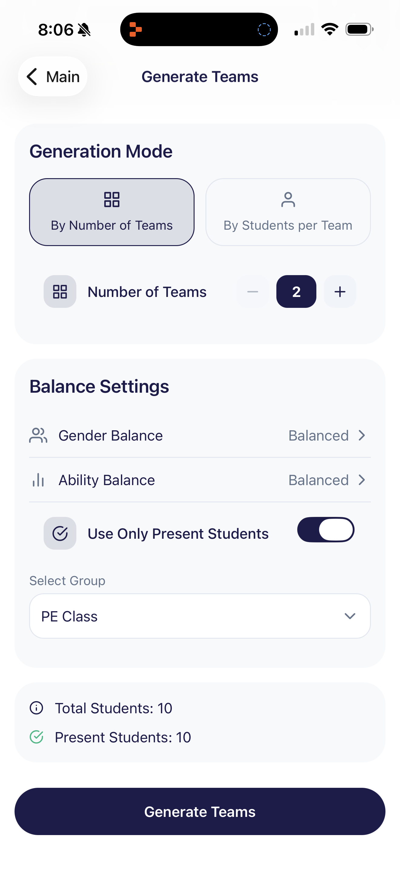 Configure Balance Settings
